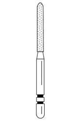 Two Striper Diamond Burs FG Cylinder Bevel End 5/pk (Premier)