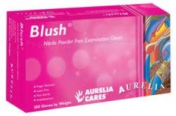 Aurelia Blush Nitrile Powder-Free Exam Glove Pink 200/box