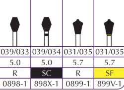 Robot Diamond FG Barrel #0898 (6/PACK) (Shofu)