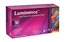 Aurelia Luminance Latex Exam Glove Powder Free Polymer Coating 100/box