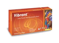 Aurelia Vibrant Latex Exam Gloves Powder Free White 100/box