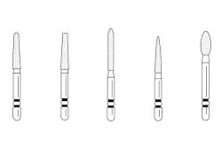 Two Striper Diamond Burs FG Crown Pack 5/pk (Premier)