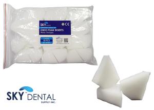 Endo Foam Sponge Triangle White 48/Pkg