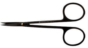 IRIS Scissors, curved Black (PDT) 