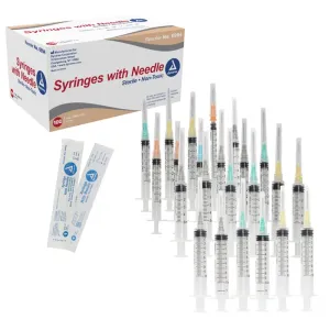 Syringes luer lock with Needle Sterile 100pk (Dynarex)