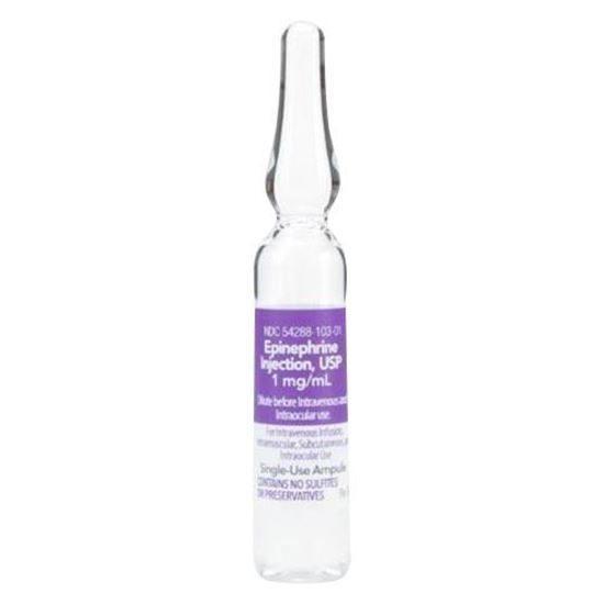 Epinephrine Injctn Ampule 1:1000 1mL Each