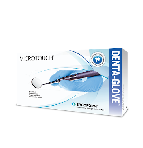 Gloves MircoTouch Denta Exam Blue Nitrile 100 (Ansell)