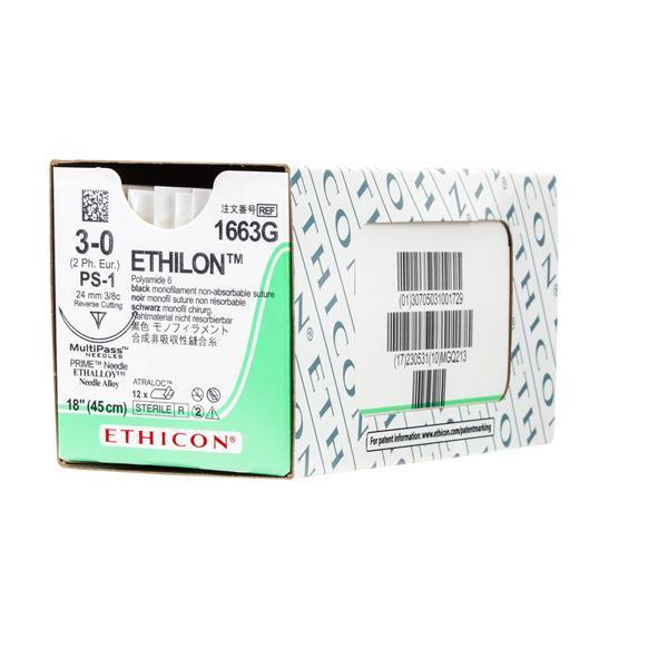 Ethilon Nylon Suture 12/Pkg