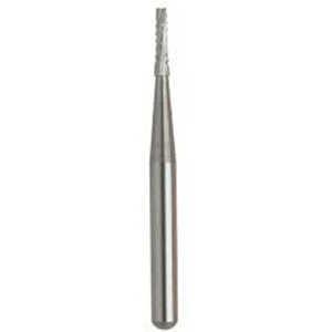 Carbide Bur FG Tapered Fissure Flat End (100/Pk) (Sky Choice)