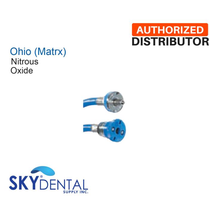 Belmed Nitrous Oxide Ohio (Matrx) Male Quick Connect X Female Coupler 5ft