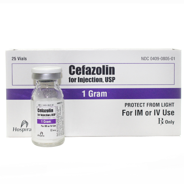 Cefazolin Powder Injection 1gm/10vial Sterile, 25x1gm