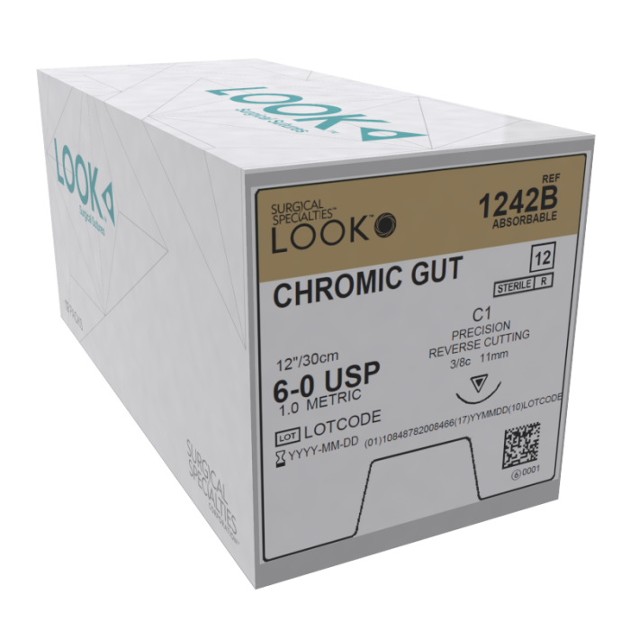 Look Sutures Chromic Gut 12/Pkg