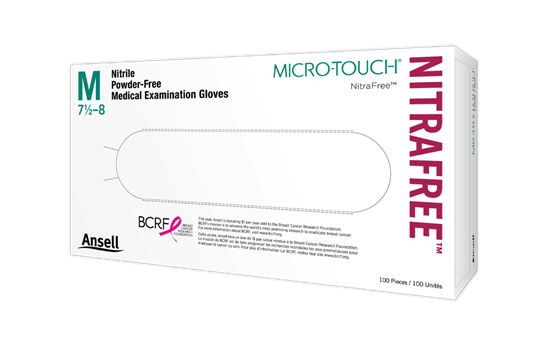 MICRO-TOUCH Nitrafree PINK Nitrile 100/Box (Ansell)