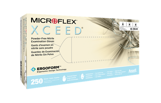 Microflex XC-310 Xceed Exam Glove Nitrile Blue 250/bx (Ansell)