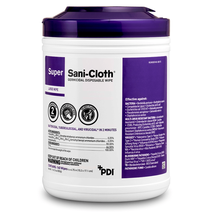 Super Sani-Cloth Germicidal Disposable Wipe